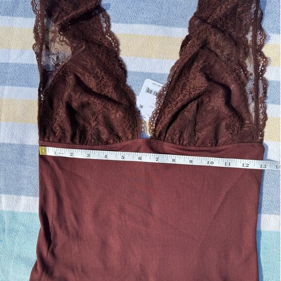 NWT, Free People, Power Play Cami, Color Bittersweet Brown, Size M - Picture 4 of 6